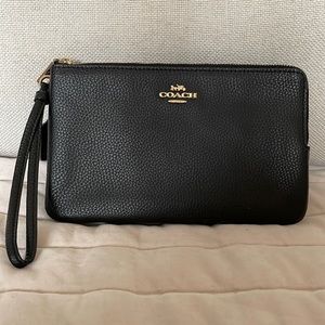 Double Zip Coach wristlet
